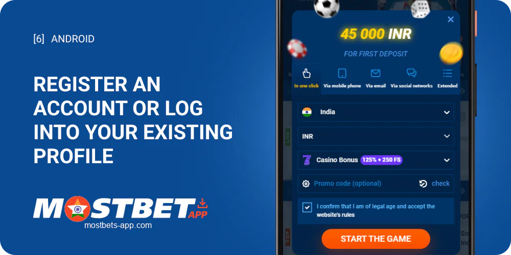 qeydiyyat or log in to your existing Mostbet profile